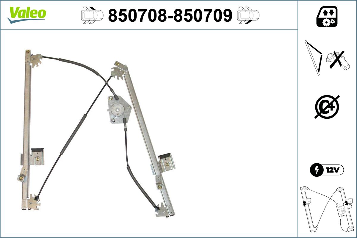 Mecanism actionare geam 850708 VALEO